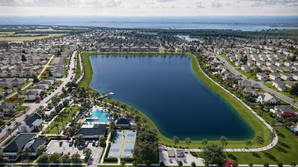 SeaFlower Aerial view of the new home community development